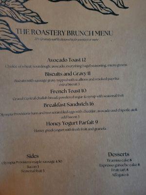 Brunch menu (Aug 2024)