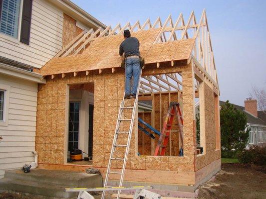 Sunroom in progress