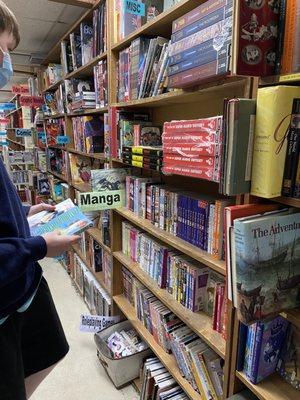 Good selection of Manga right by the front door.