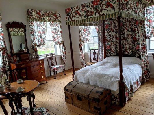 The master bedchamber in the General Edward Hand Mansion