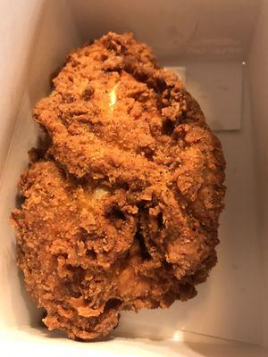 Huge fried chicken breast