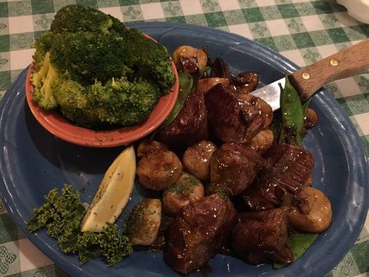 Scallop and steak tips