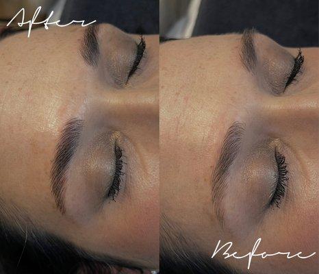 Brow Lamination and Tint