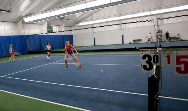 Newly renovated indoor tennis courts