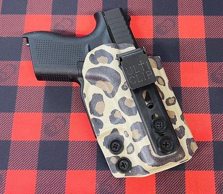 Glock 43 IWB holster with Ulticlip by Burly Man Tactical