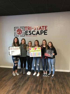 Tri-State Escape loves making birthdays special!