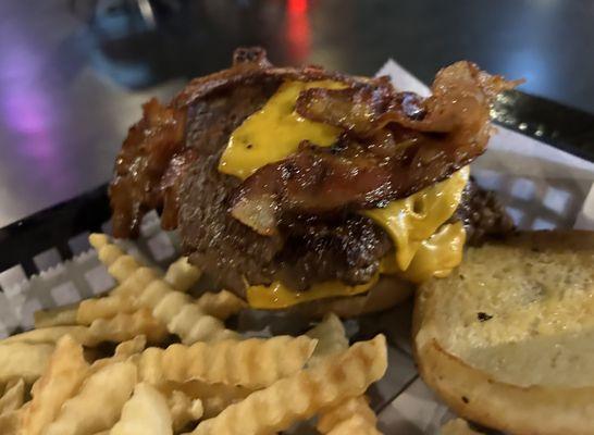 Double bacon burger add bbq