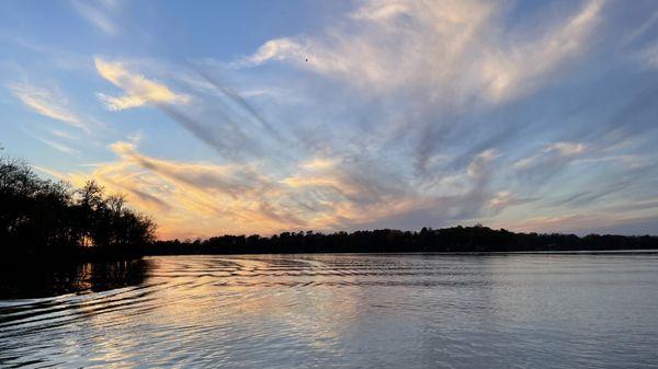 Gorgeous sunset over Red Cedar Lake