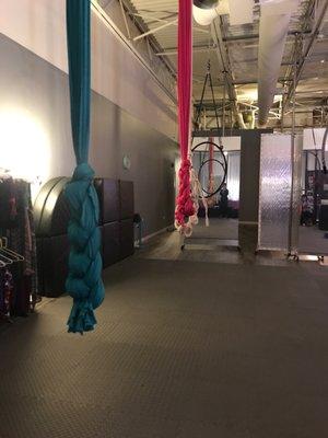 Aerial silks and Lyra