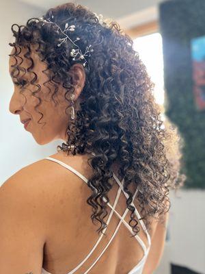 Wedding hair and customized extensions