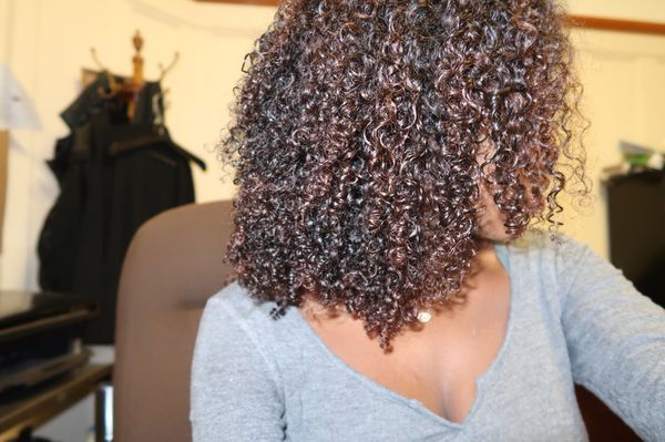 Brazilian kinky curly ( highlights added)