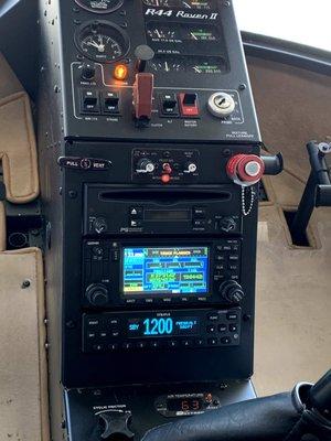 The first Appareo Stratus Helicopter variant installed nationwide.  This is an ES+3i driven by a Garmin 420W in a Robinson R 44 II.