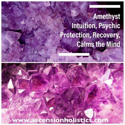 Learn more here: https://ascensionholistics.com/blog/f/amethyst-gemstone-of-intuition-psychic-protection-healing