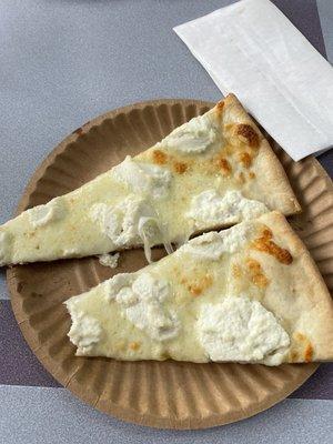 White Pizza Slice