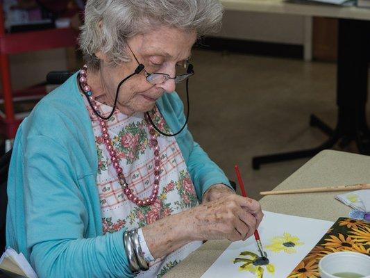 Ferncliff residents can exercise their green thumbs and creative talents through horticulture and crafts activities.