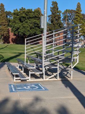 Bleachers by the softball field