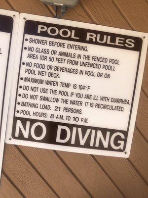 Pool Rules