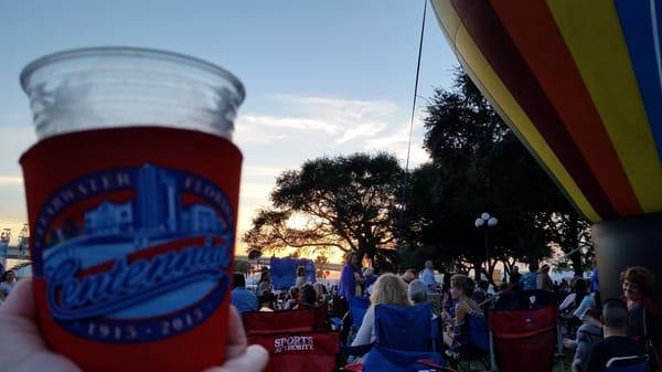 Beautiful sunset, rather poor beer selection.