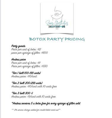 Botox party pricing