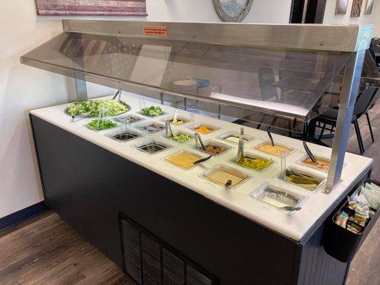 The new salad bar at Mulligan's