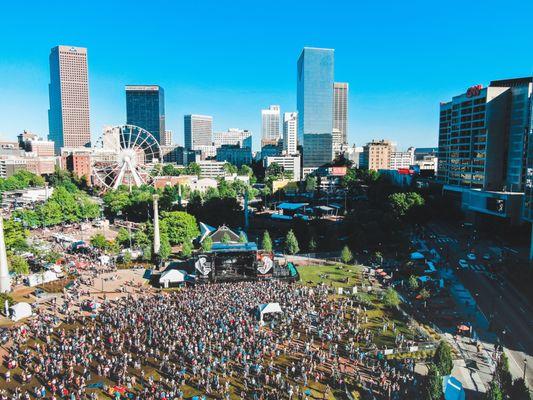 Aerial View of Sweetwater 420 Fest