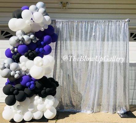 Balloon Garland with sequins backdrop