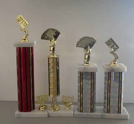 Cards & dominos trophies. Many more styles available