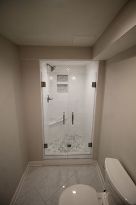 Basement bathroom remodel renovation