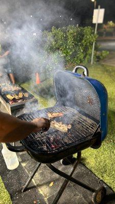 Grillers at work