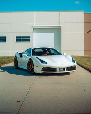 Ferrari 488 with protection and customization services.