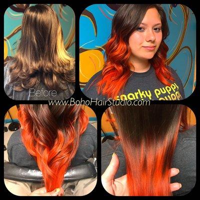 Red ombré by Kara