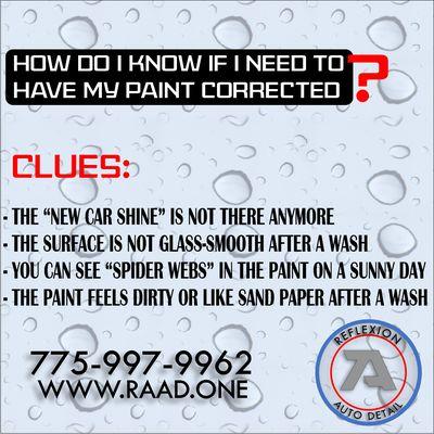 Let's get your paint looking like new again! 
Text/Call to setup an appointment 775-997-9962