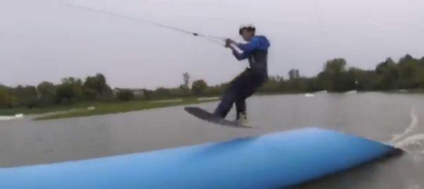 Me hitting the blue tube