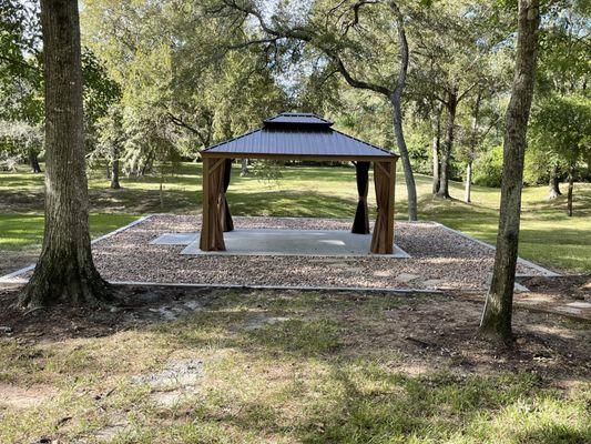 Concrete slab installed along with the bull rock