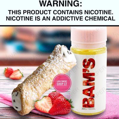 BAM'S Strawberry Cannoli e - liquid