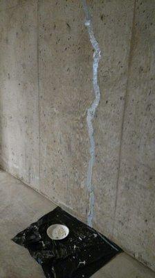 Foundation crack repair.