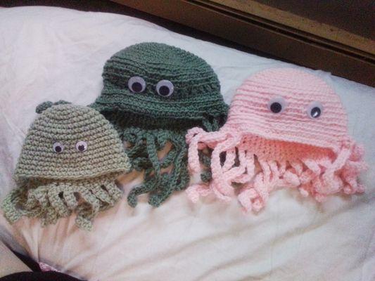 Octopus hats
Child and adult sizes in assorted colors