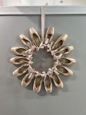 Another pointe shoe project resembling a sunflower!