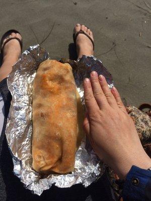 Veggie burrito size