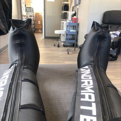 Leg compression therapy