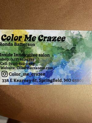 Color Me Crazee w/ over 30 years color tresses!