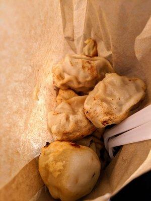 Delicious dumplings, small order of 10 ($7)