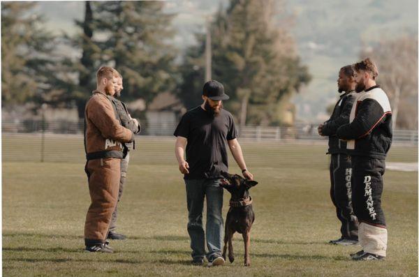 Head trainer Matt and his dog Hela winning first place at the K9 Street League trial in Gilroy 2022