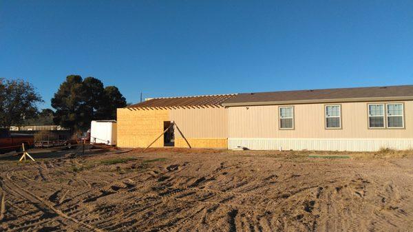 Garage addition to home