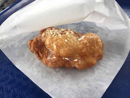 Fried coconut cream pie--so good!