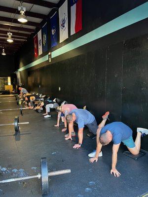 In our CrossFit classes, we cool down as a community