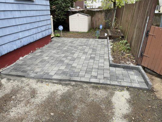 Interlock paving patio