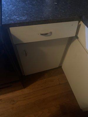 Old cabinets fallen apart can't even use them