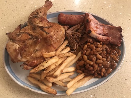 Half chicken platter