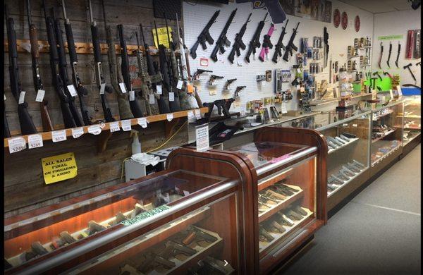 A wide selection of firearms, new and used, starting at $129.